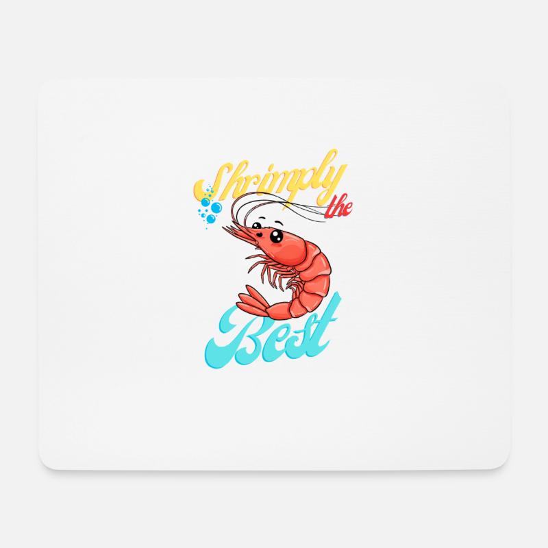 Shrimply the Best! - Mousepad (Querformat) - Weiß
