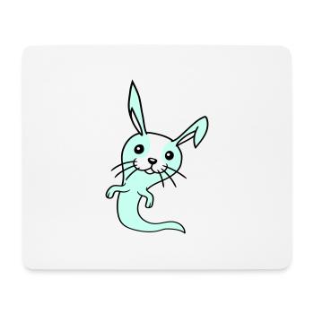 Hase Geist Gespenst spuken Halloween gruselig süß - Mousepad (Querformat) - Weiß - Vorne