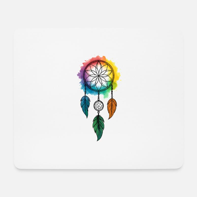 Catching dreams, colors flowing - Mouse Pad (horizontal) - white