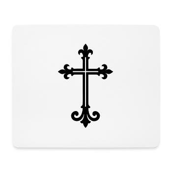 Cross symbol - Mouse Pad (horizontal) - white - Front