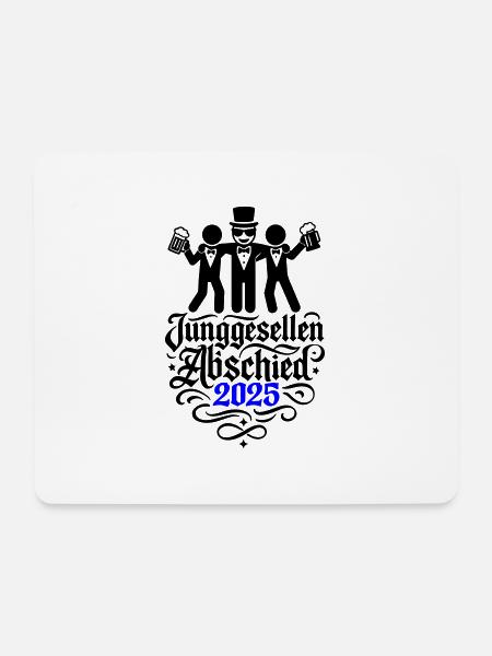Junggesellen Abschied 2025 Jga Party - Mousepad (Querformat) - Weiß