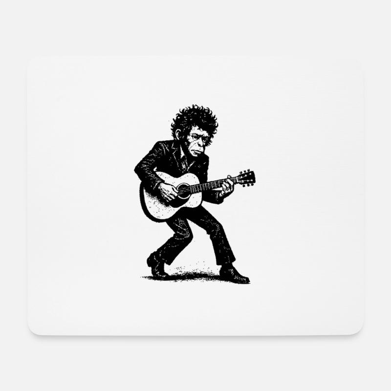 Auteur-compositeur-interprète | Le Singe Danseur - Tapis de souris (format paysage) - blanc
