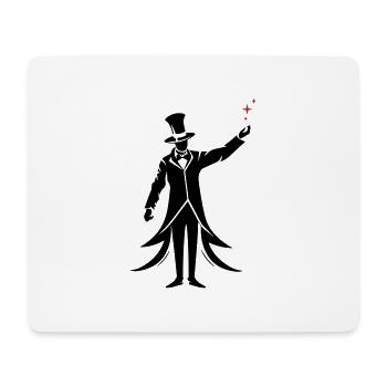 Magician Silhouette Wizard - Mouse Pad (horizontal) - white - Front