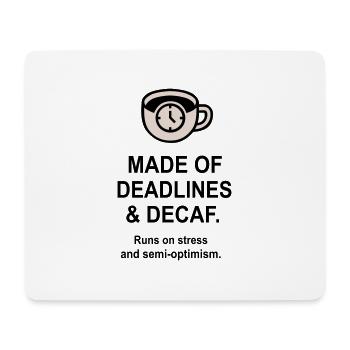 Dates limites et décaféiné - Tapis de souris (format paysage) - blanc - Devant