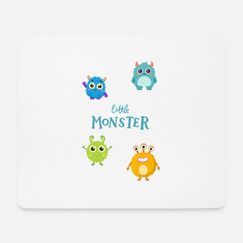 Petits monstres - Tapis de souris (format paysage) - blanc