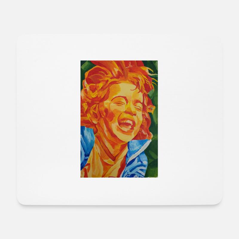 Happy Life - Mousepad (Querformat) - Weiß