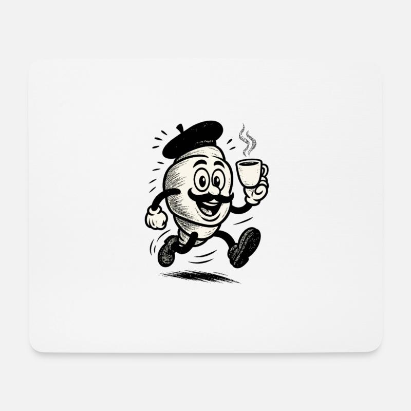Französisches Croissant - Mousepad (Querformat) - Weiß