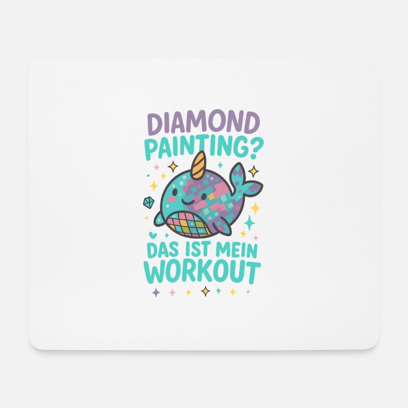 Diamond Painting? Das ist mein Workout - Mousepad (Querformat) - Weiß