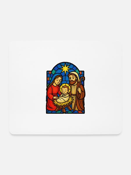 Krippe Haare wechseln - Mousepad (Querformat) - Weiß
