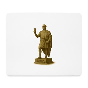 Antiker Philosophieroboter mit Smartphone - Mousepad (Querformat) - Weiß - Vorne