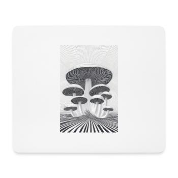 Forêt de champignons optiques - Tapis de souris (format paysage) - blanc - Devant