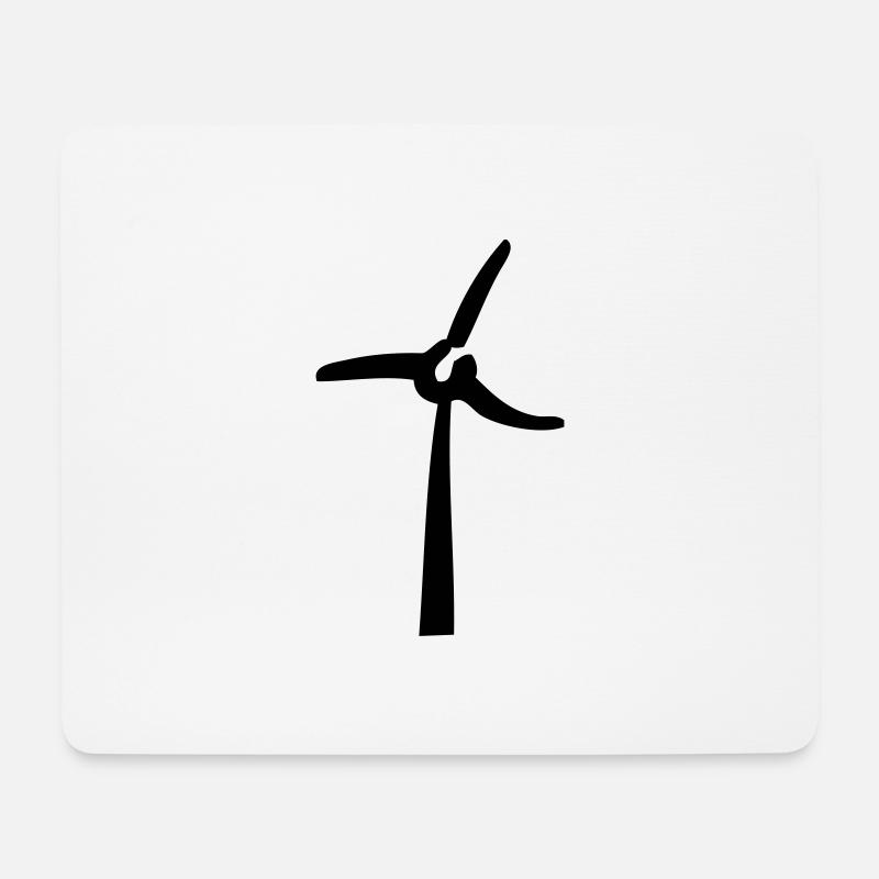 Windmill, éolienne, Windrad - Mousepad (Querformat) - Weiß