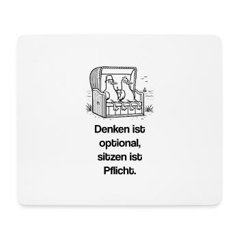 Ultra dämliche Möwen Strandkorb Meme  - Mousepad (Querformat) - Weiß - Vorne