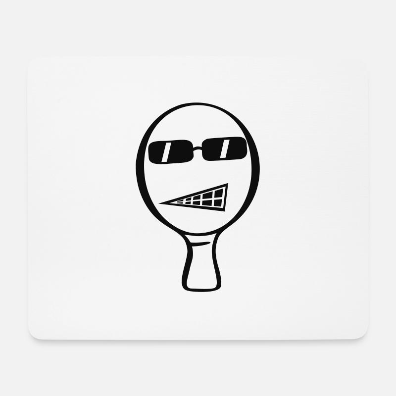 Cooler Tischtennisschläger - Mousepad (Querformat) - Weiß