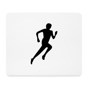 Runner - Mousepad (Querformat) - Weiß - Vorne