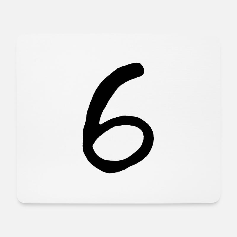 six - Mousepad (Querformat) - Weiß