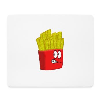 funny fries - Mouse Pad (horizontal) - white - Front