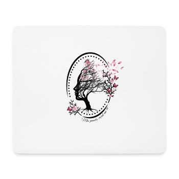 baumgebundene Gedanken - Mousepad (Querformat) - Weiß - Vorne