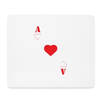 Ace Card Heart Happiness Love Gift Joy - Mouse Pad (horizontal) - white - Front