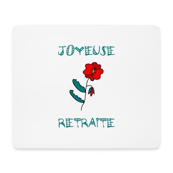 RETRAITE. BONNE RETRAITE. JOYEUSE RETRAITE. COEUR - Tapis de souris (format paysage) - blanc - Devant