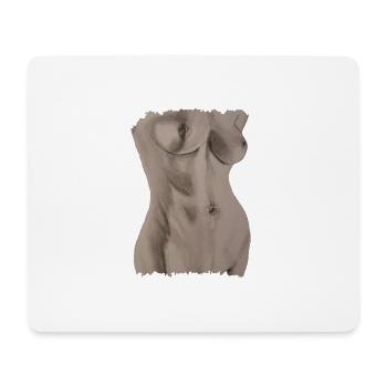 Büste nackte feminin - Mousepad (Querformat) - Weiß - Vorne