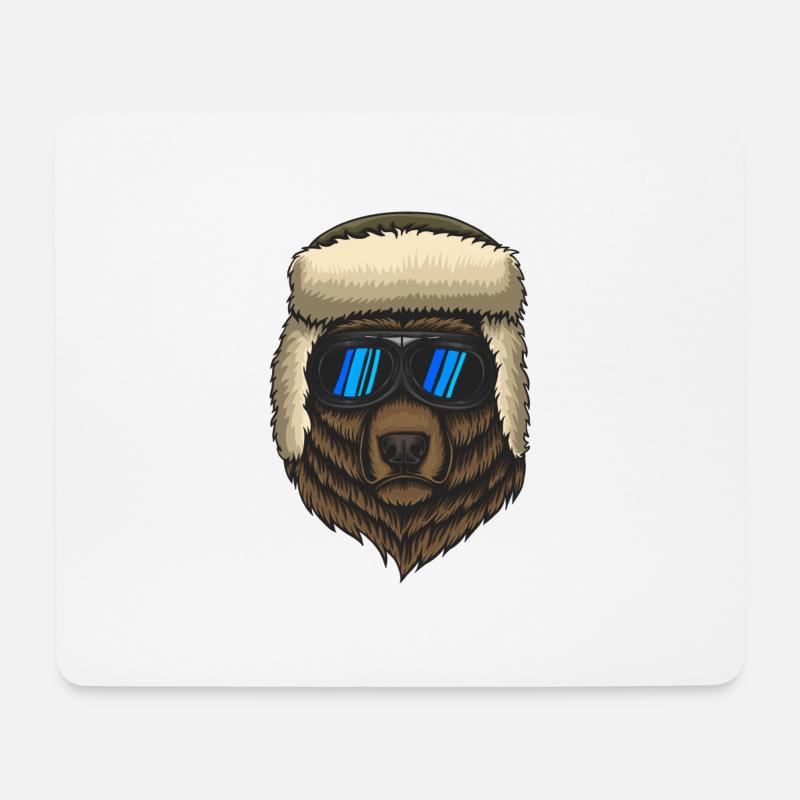 Bär - Mousepad (Querformat) - Weiß