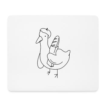 Baguette Canard - Tapis de souris (format paysage) - blanc - Devant