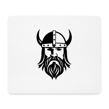 Viking Head Warrior Valhalla Odin - Mouse Pad (horizontal) - white - Front
