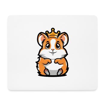 Hamster Comic Krone - Mousepad (Querformat) - Weiß - Vorne