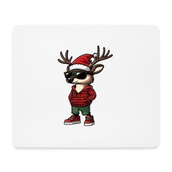 Noël du cerf Noël - Tapis de souris (format paysage) - blanc - Devant
