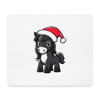 Cheval Noël Noël - Tapis de souris (format paysage) - blanc - Devant