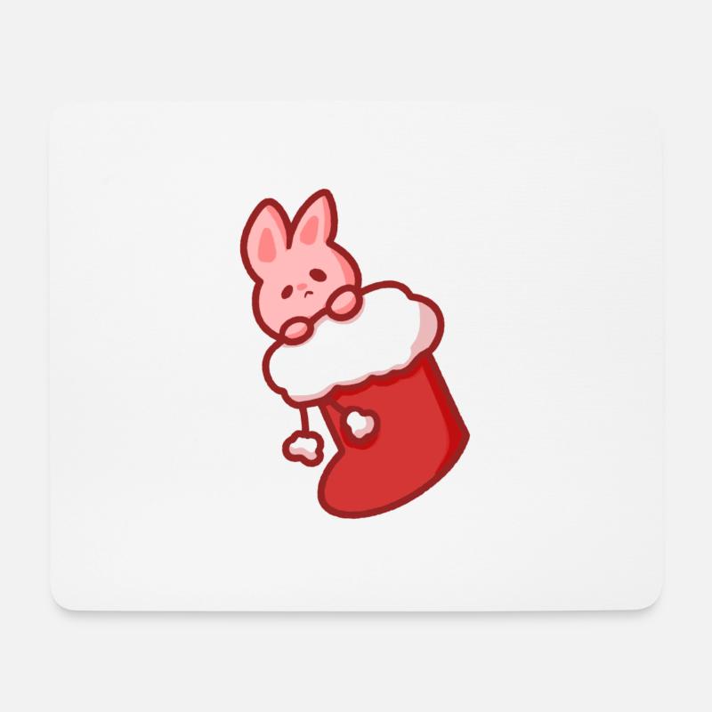 Christmas Bunny - Mousepad (Querformat) - Weiß