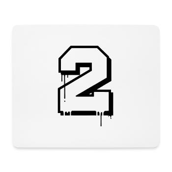 Graffiti Nummer 2 Urban Kunst Design - Mousepad (Querformat) - Weiß - Vorne