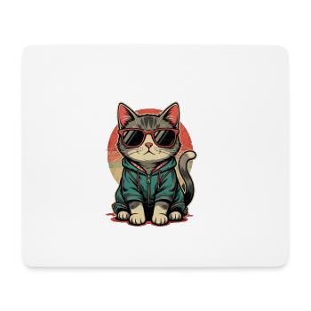 Retro Cat Gift Cat Lover - Mouse Pad (horizontal) - white - Front