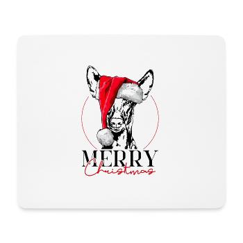 Santa PHARAOH Dog Merry Christmas Dog Wilsigns - Mouse Pad (horizontal) - white - Front