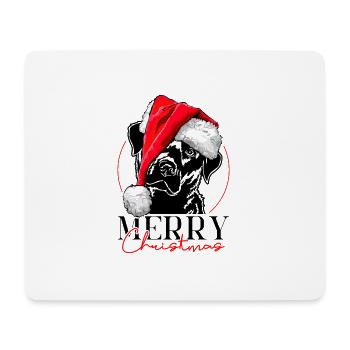Santa LABRADOR RETRIEVER Merry Christmas Wilsigns - Mouse Pad (horizontal) - white - Front