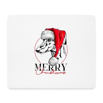 GALGO ESPANOL Joyeux Noël Lévrier Wilsigns - Tapis de souris (format paysage) - blanc - Devant