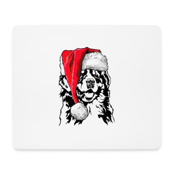 Chien de montagne de Santa Bernese Chiens de Noël Wilsigns - Tapis de souris (format paysage) - blanc - Devant