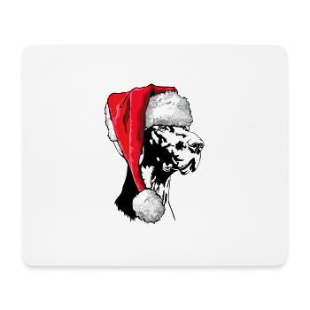 Père Noël allemand Chiens de Noël à poil court Wilsigns - Tapis de souris (format paysage) - blanc - Devant