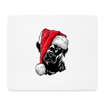 Santa Labrador Retriever Christmas Dog Wilsigns - Mouse Pad (horizontal) - white - Front