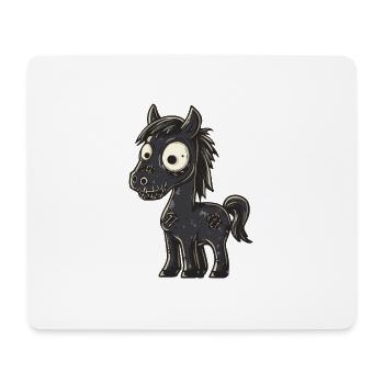 Pferd Halloween Lustig Zombie - Mousepad (Querformat) - Weiß - Vorne