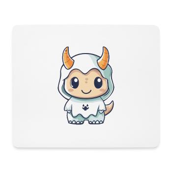 Dinosaur triceratops Halloween Ghost - Mouse Pad (horizontal) - white - Front