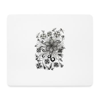 Spiralblumen Zauber - Mousepad (Querformat) - Weiß - Vorne