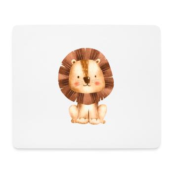 mignon petit lion - Tapis de souris (format paysage) - blanc - Devant