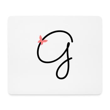 Buchstabe G Schmetterlingsbuchstabe - Mousepad (Querformat) - Weiß - Vorne