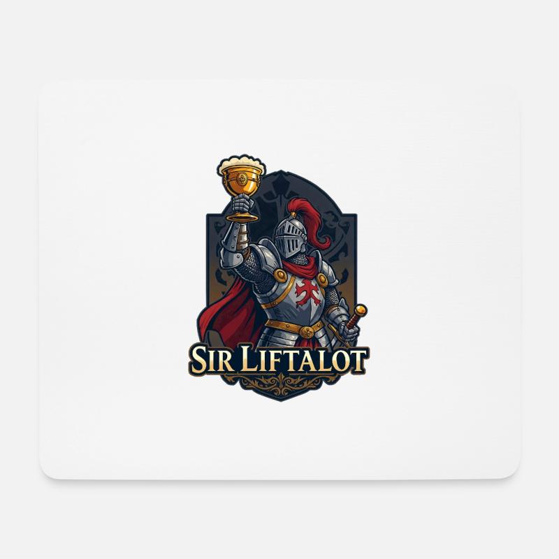 Sir Liftalot Drinking - Mousepad (Querformat) - Weiß