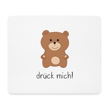 drueck mich - Mousepad (Querformat) - Weiß - Vorne