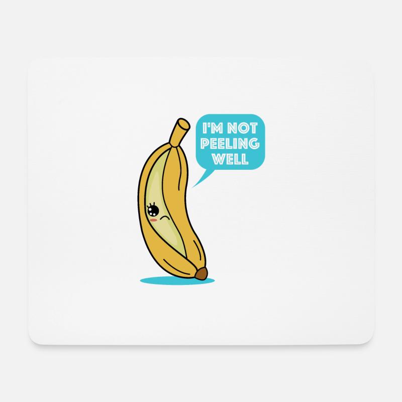 Ich schäle mich nicht gut | Banane, lustige Bilder - Mousepad (Querformat) - Weiß