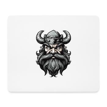 gehörnter Helm - Mousepad (Querformat) - Weiß - Vorne