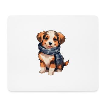 Dog in winter - Mouse Pad (horizontal) - white - Front